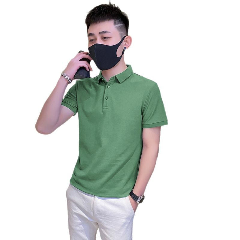 Lapel Short-Sleeved Polo Shirt Colouronova