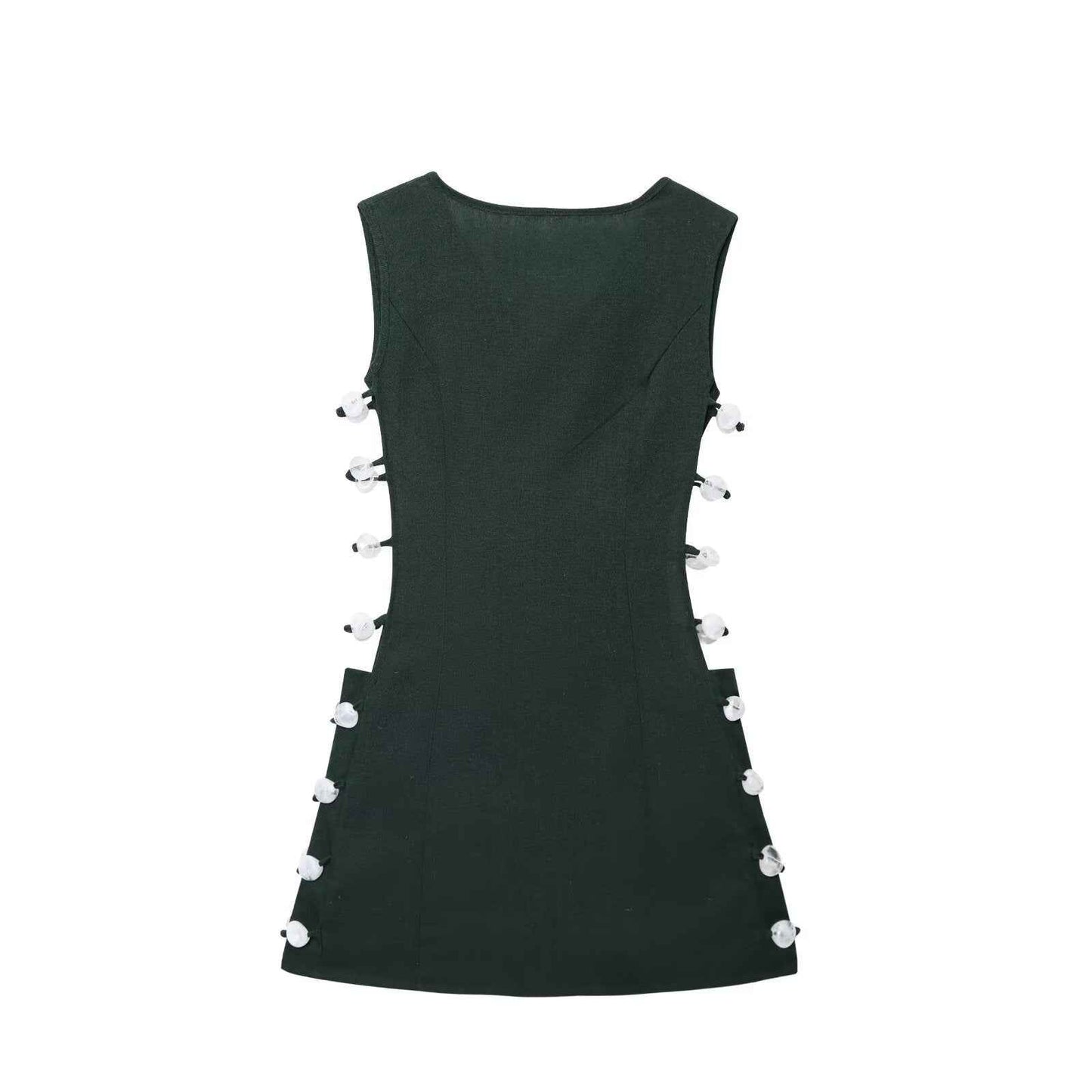 Womens Hollow Out Cotton Linen Dress