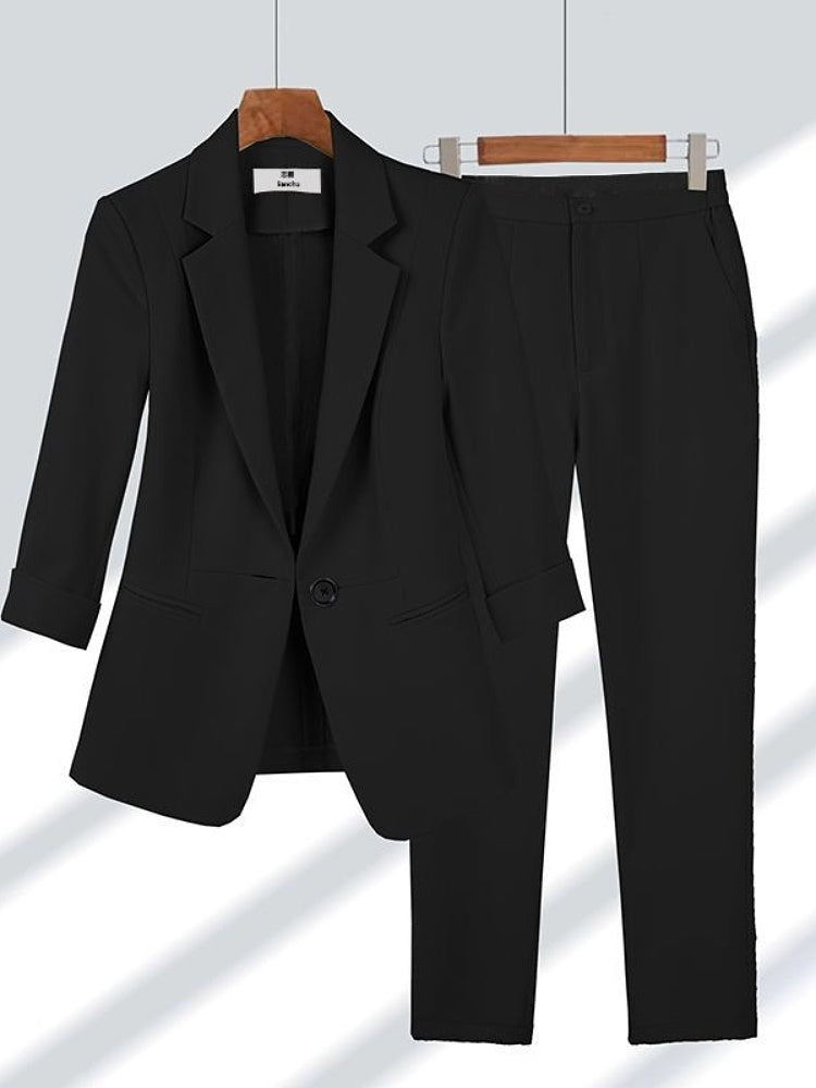 Women's Slim-Fit Professional Suit Set Colouronova