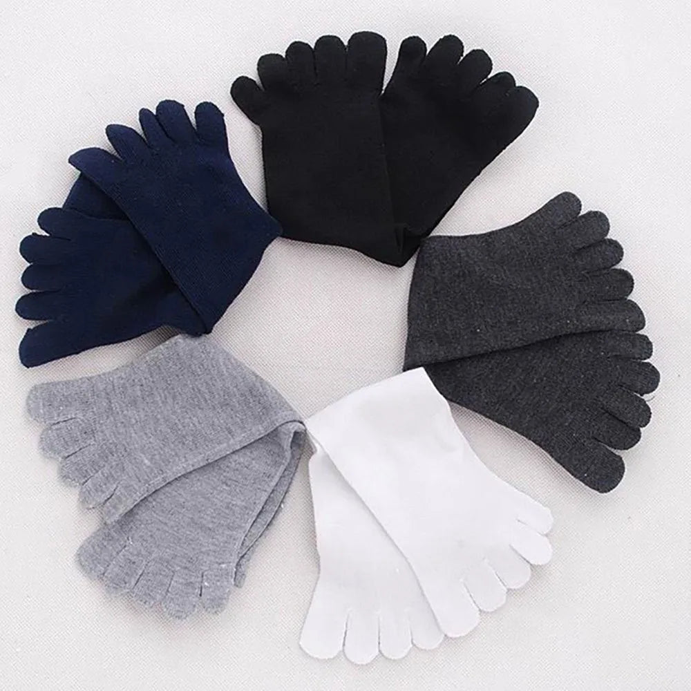 Business Socks Male Casual Breathable Five Toe Men's Autumn Spring Elastic Fashion New Hot Hot sale Accessories - Colouronova