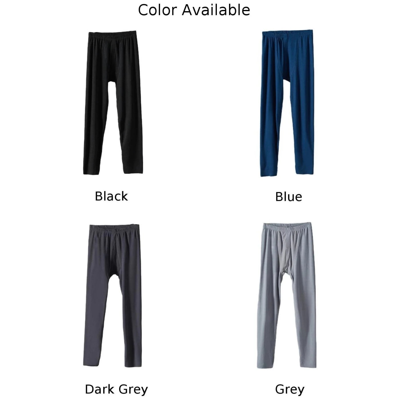 Mens Brushed Velvet Thick Quick Warming Warm Pants Leggings Multi Color Winter Warm Long John Underpants Elastic Bottom Pants - Colouronova