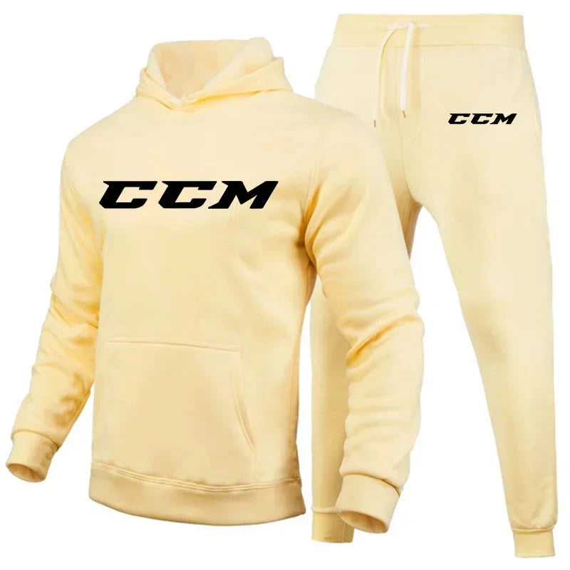 Men's Warmth-Enhanced Thick Sports Outfit Set - High-Quality Casual Long-Sleeved Sports Outfit - Jogging Pants - Men's Sports Ou Colouronova
