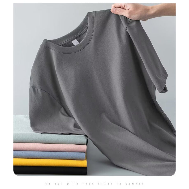 Mens Solid Color Short Sleeve T-Shirt Colouronova