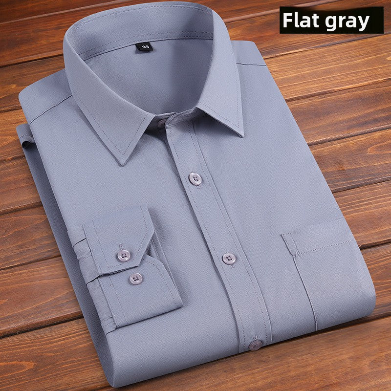 Long-sleeved solid-color men's shirt Colouronova