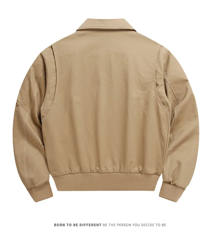 New model pilot jacket coat for men 2025 autumn lapel American casual retro fashion jacket top  high quality men's clothing - Colouronova