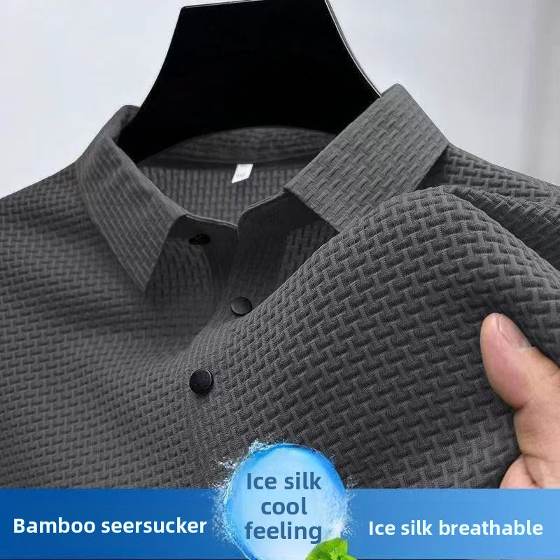 Mens Ice Silk Polo Shirt Colouronova