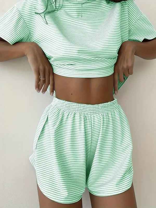 Women's short-sleeve shorts pajamas