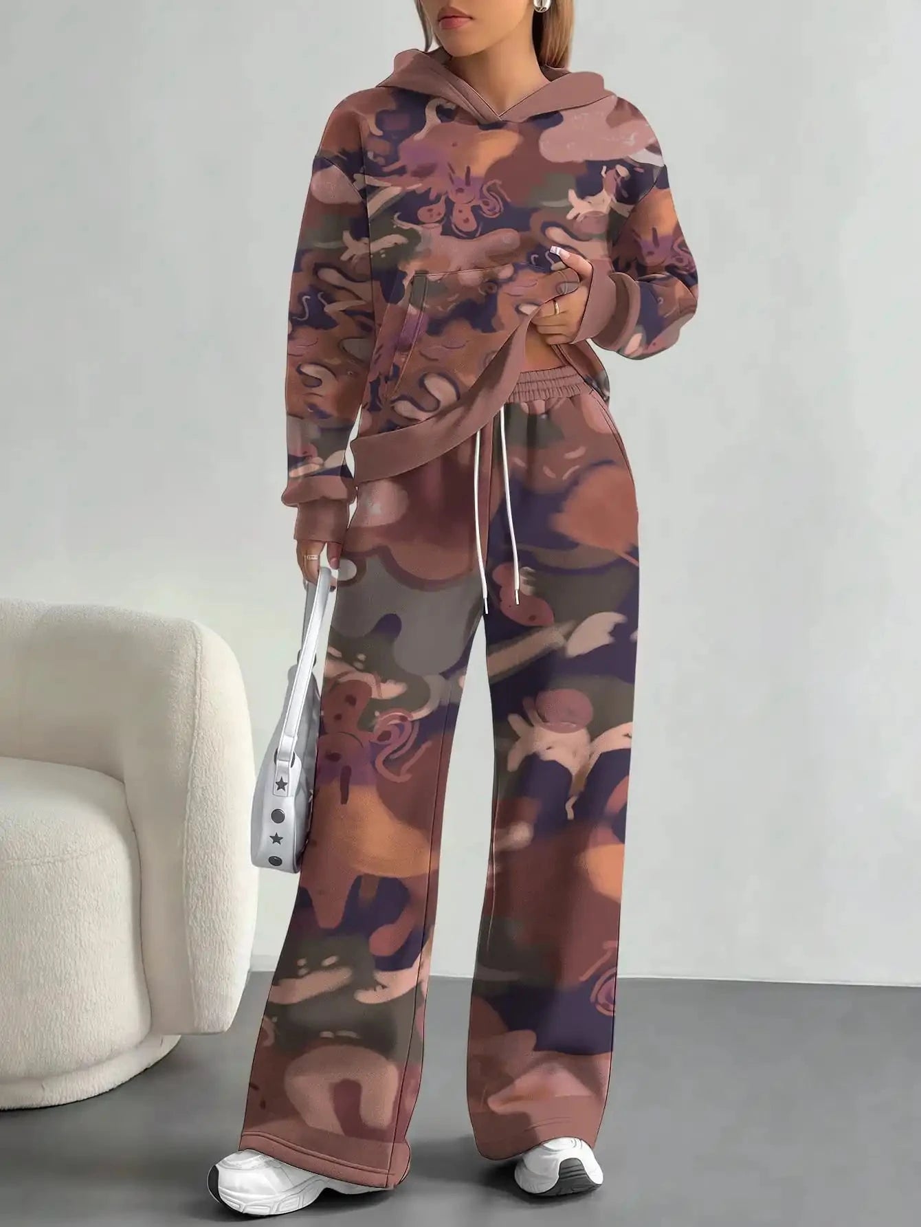 2025 new yellow green camouflage sports style foreign trade comfortable fashion leisure outdoor European and American women's su Colouronova