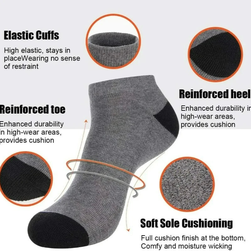 1-10Pairs Breathable Mens Socks Summer Comfort Socks Lightweight Soft Fashion Color Block Low Cut Daily Wear Ankle Fashion Socks - Colouronova