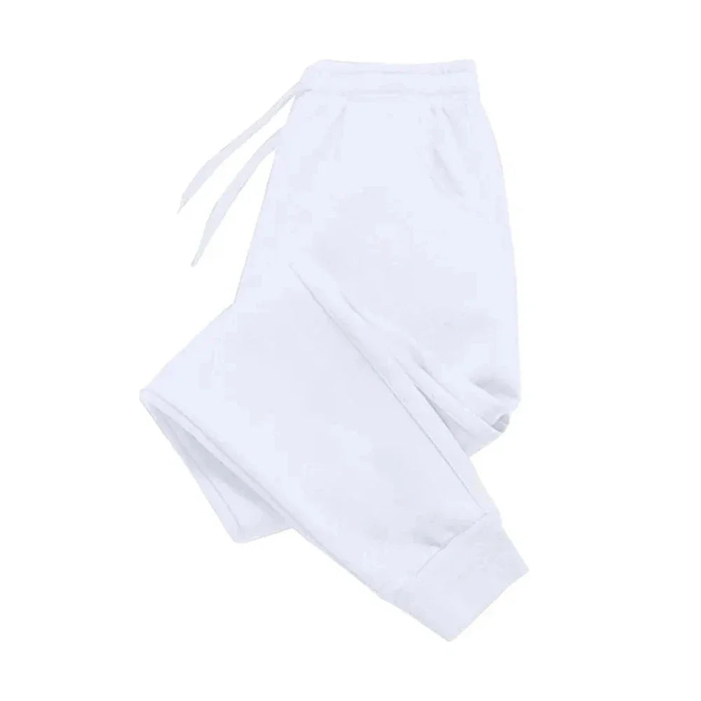 Men's Casual Pants Autumn Winter Fleece Sweatpants Men Running Jogger Sports Gym Trousers Fashion Solid Color Workout Long Pants - Colouronova