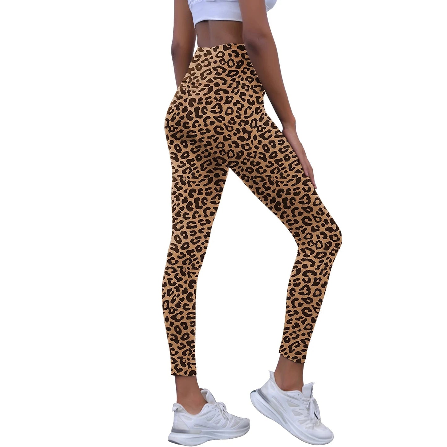 Leopard Print High-Waisted Women's Leggings Super Soft No See through for Yoga Running Workout Push Up Gym Fitness Athletic Wear Colouronova