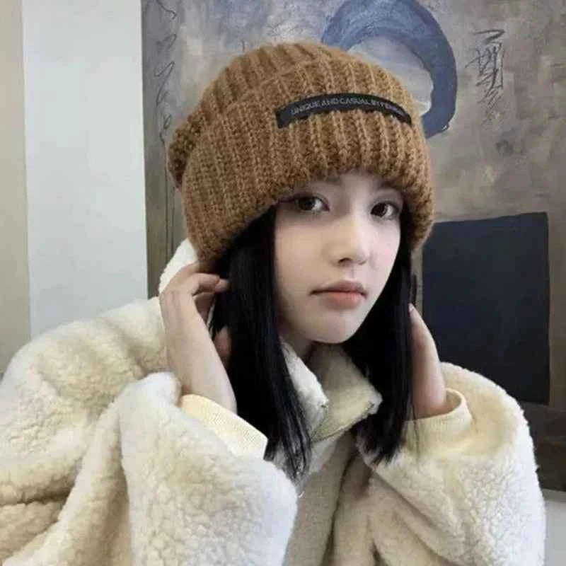 Solid Color Hats Autumn Winter Warm Cap For Women Girls Simple Outdoors Warm Caps Fashion Versatile Daily Casual Caps Gifts