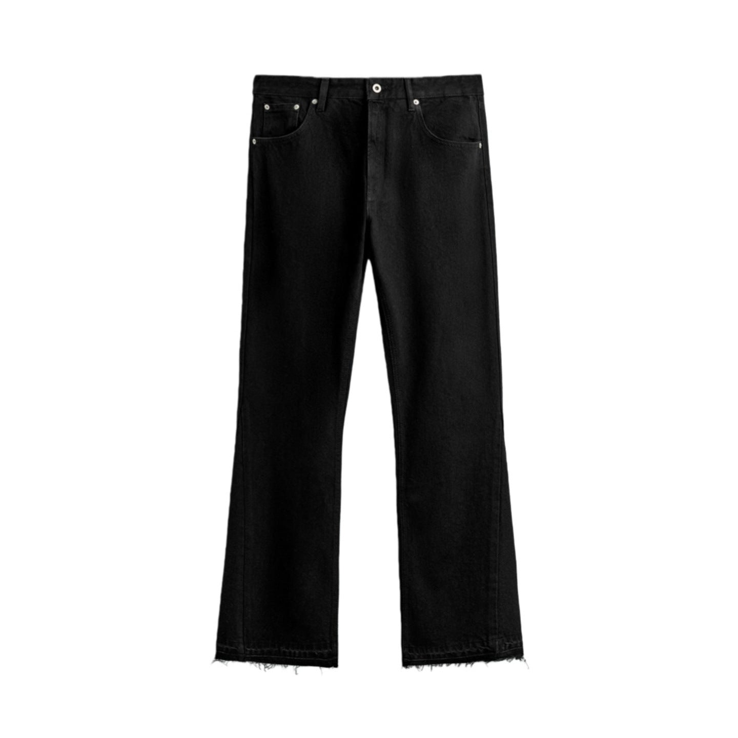 Men's wide-leg washed denim pants with a mid-rise design Colouronova