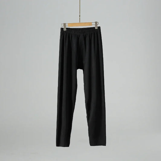 Mens Long Johns Pants Velvet Thickened Quick Warm Bottoms Thermal Underwear Loose Autumn And Winter U Convex Pouch Leggings - Colouronova