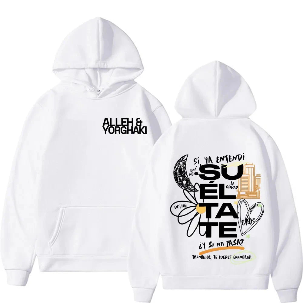 Alleh & Yorghaki Su El Ta Te Carta hat graphic double-sided printed fashionable men's hoodie Harajuku casual sweatshirt Colouronova