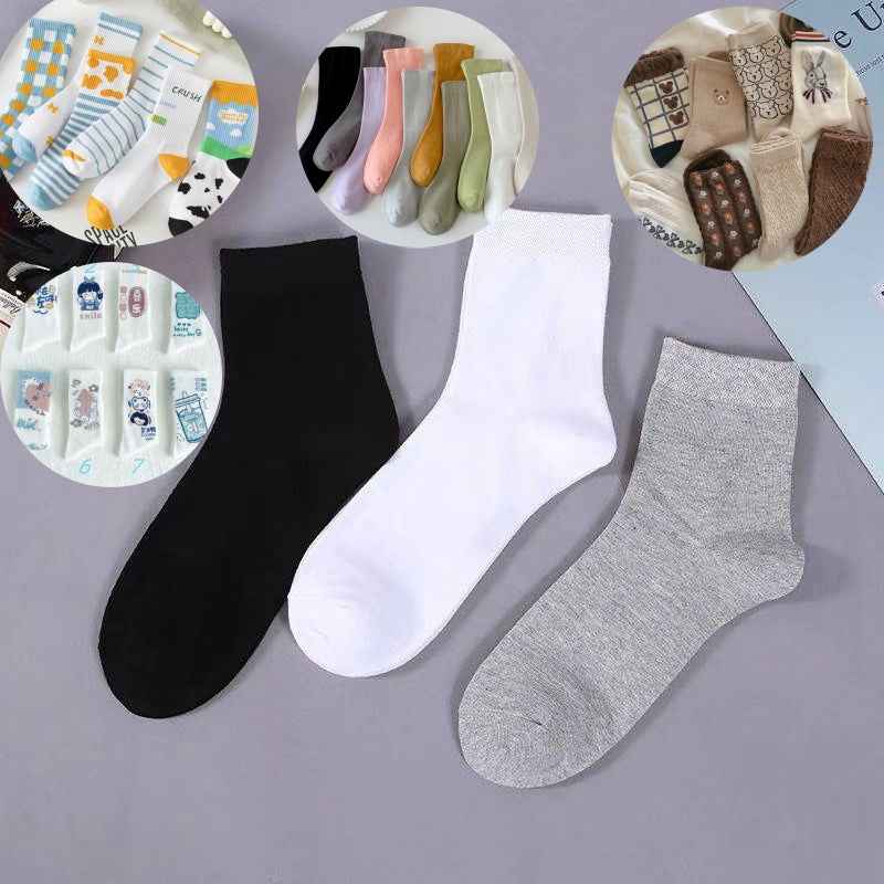 Summer Sweat-Absorbent Solid Color Socks