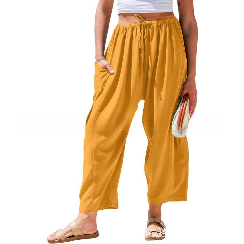 Linen Wide-Leg Pants Colouronova