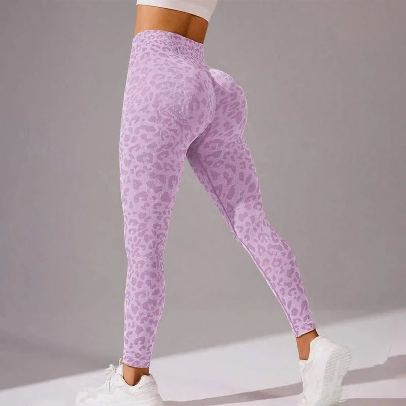 Leopard Print High-Waisted Women's Leggings Super Soft No See through for Yoga Running Workout Push Up Gym Fitness Athletic Wear Colouronova
