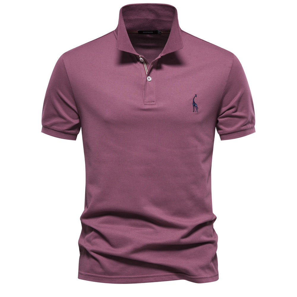 Men's Cotton Embroidered Polo Shirt Colouronova