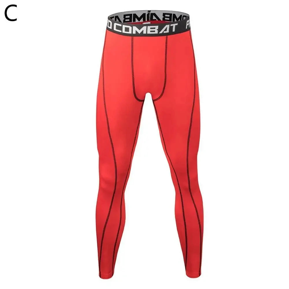 Men's Running Leggings Sportswear Quick Dry Gym Fitness Tights Workout Training Jogging Sports Trousers Compression Sport Pants - Colouronova