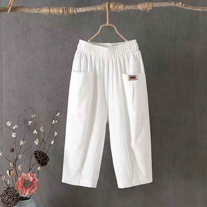 Women's cotton and linen capri pants Colouronova