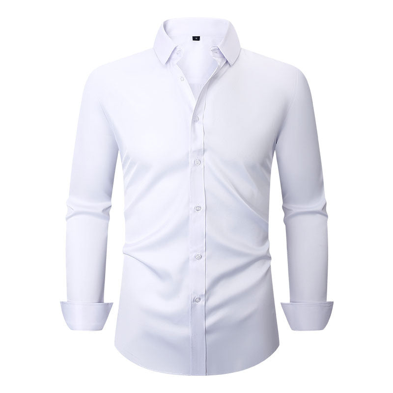 Men's Long Sleeve Business Shirt Four-Way Stretch Colouronova