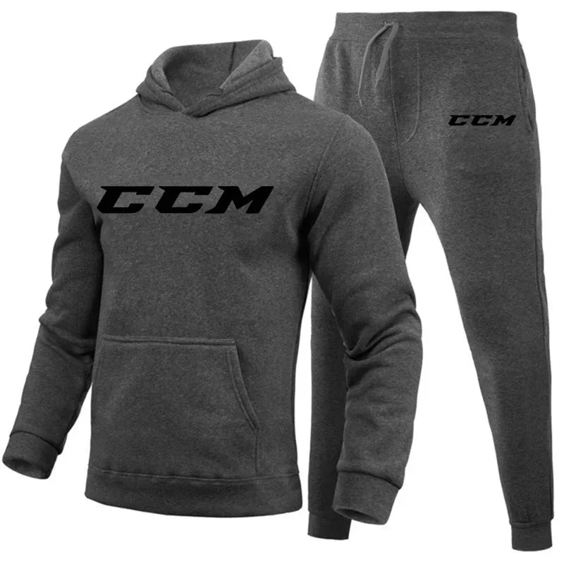 Men's Warmth-Enhanced Thick Sports Outfit Set - High-Quality Casual Long-Sleeved Sports Outfit - Jogging Pants - Men's Sports Ou Colouronova