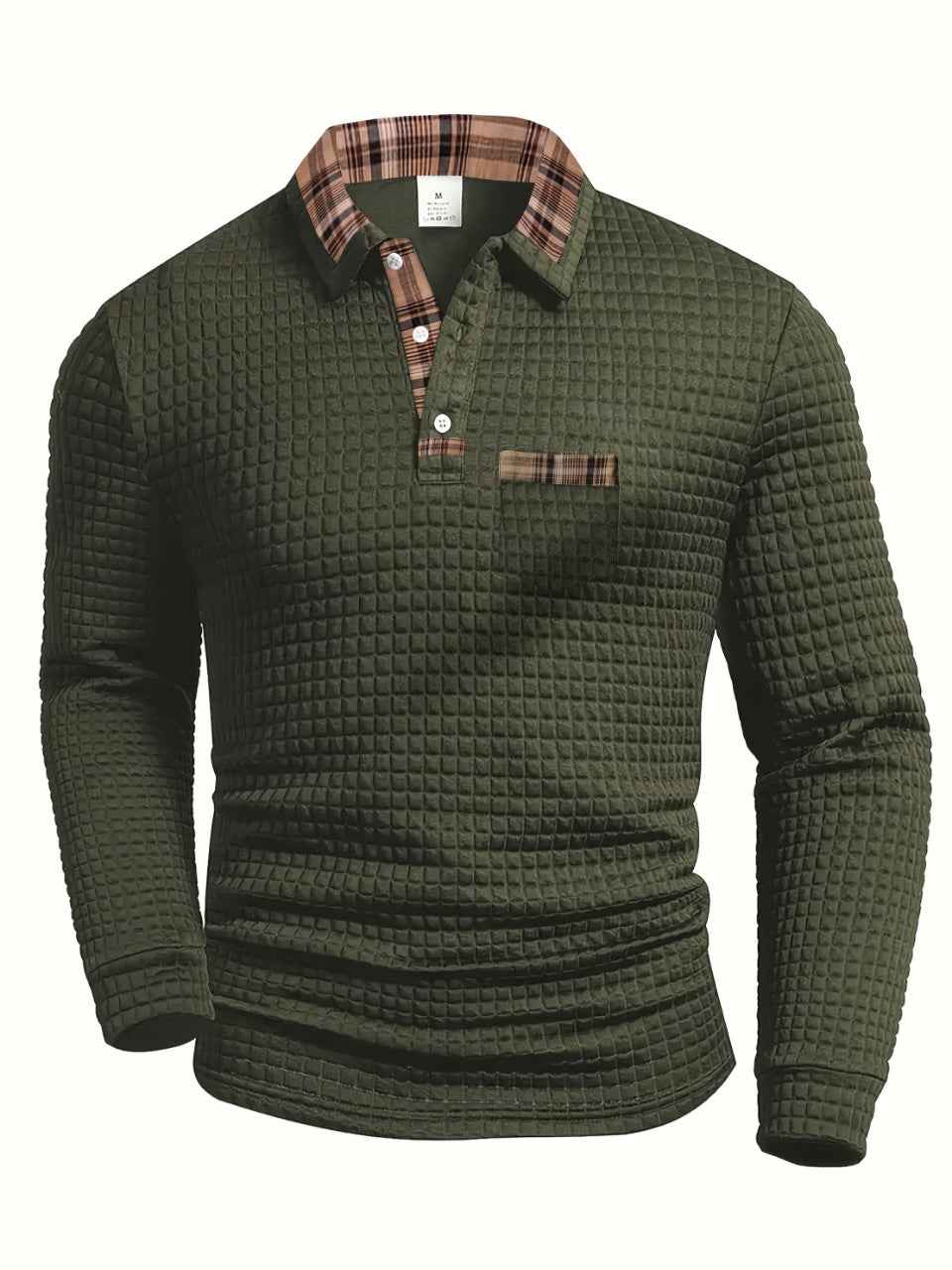 Classic Checkered Mens Polo Shirt