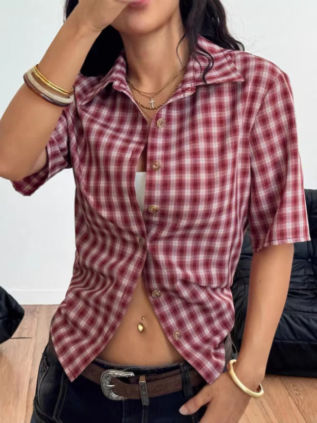 Casual Plaid Shirt for Women Colouronova
