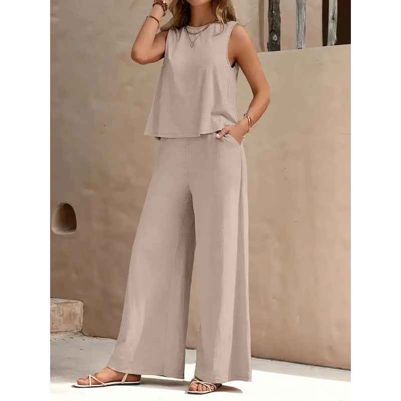 Womens Two Piece Vest and Pants Set