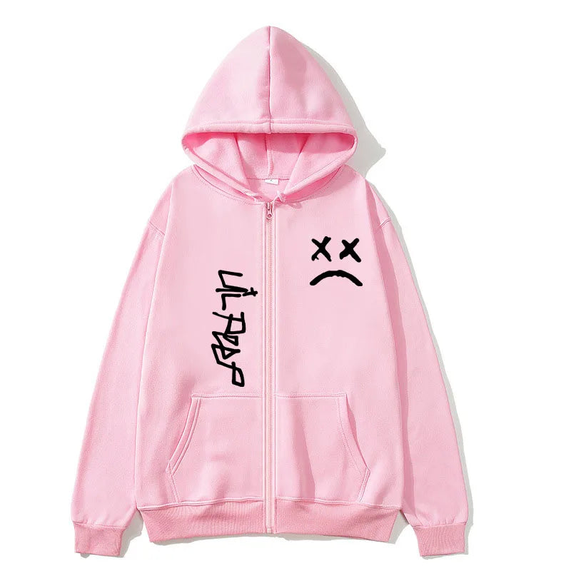 Women's Long Sleeves Lil Peep Zipper Hoodies Female Autumn Winter Zipper Hoodies Men Womens Zipper Hoodies Tracksuits Jogger - Colouronova