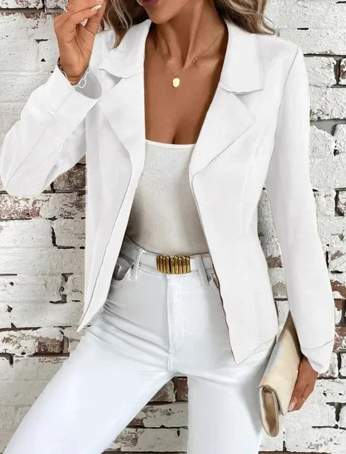 Casual Temperament Slim Women's Jacket Long Sleeve Cardigan Commuting Autumn New Female Street Fashion Turn-down Collar Coat Top - Colouronova