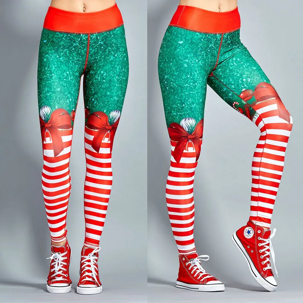 High Waist Fashion Leggings Women Fitness Running Yoga Leggings Pants Energy Gym Tight Leggings  Christmas printed Leggings - Colouronova