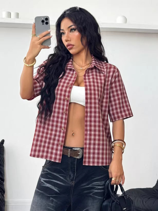 Casual Plaid Shirt for Women Colouronova