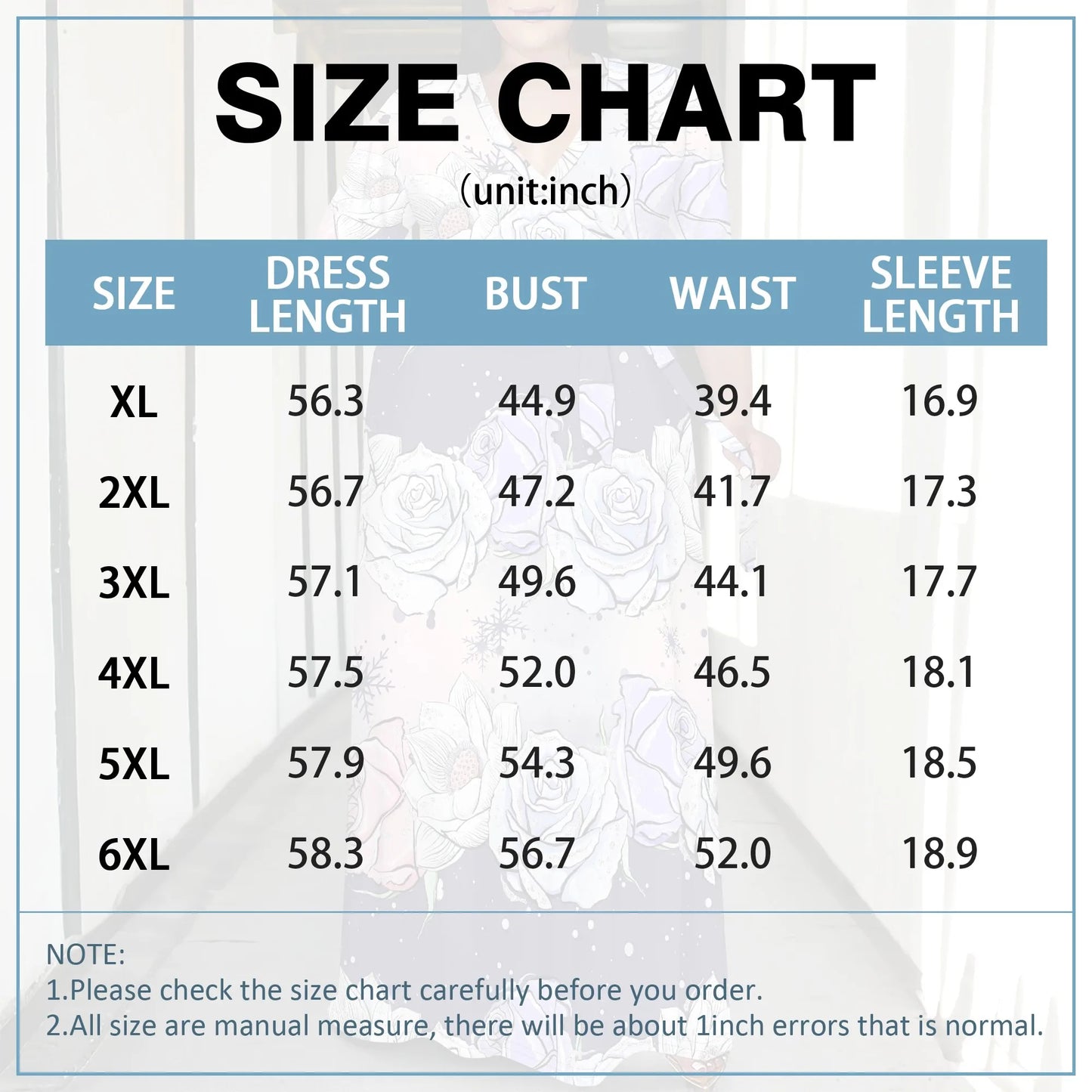 Plus Size Snowflake Floral Print Maxi Dress 3/4 Sleeve V Neck Winter Holiday Elegant Belted Dress - Colouronova