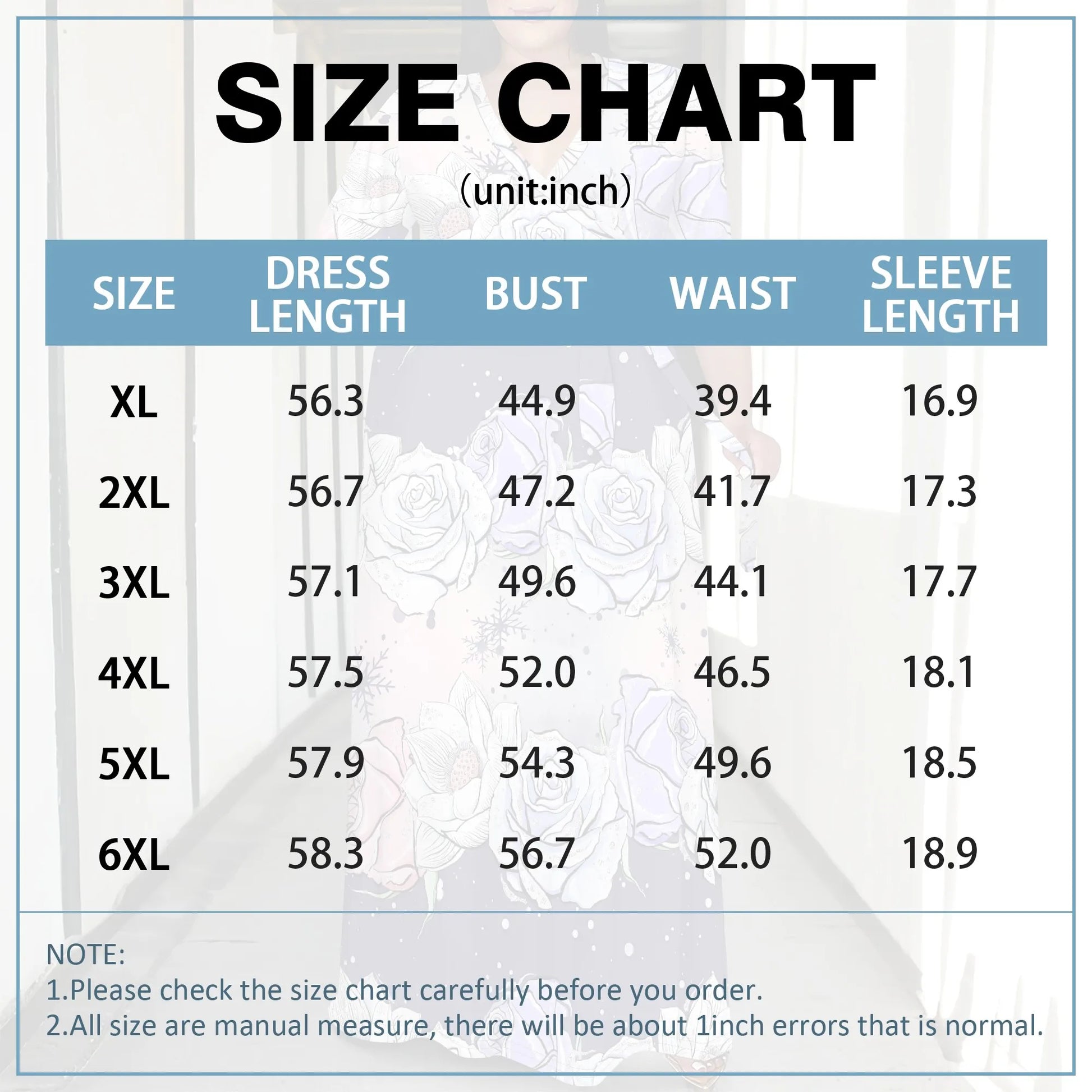 Plus Size Snowflake Floral Print Maxi Dress 3/4 Sleeve V Neck Winter Holiday Elegant Belted Dress - Colouronova