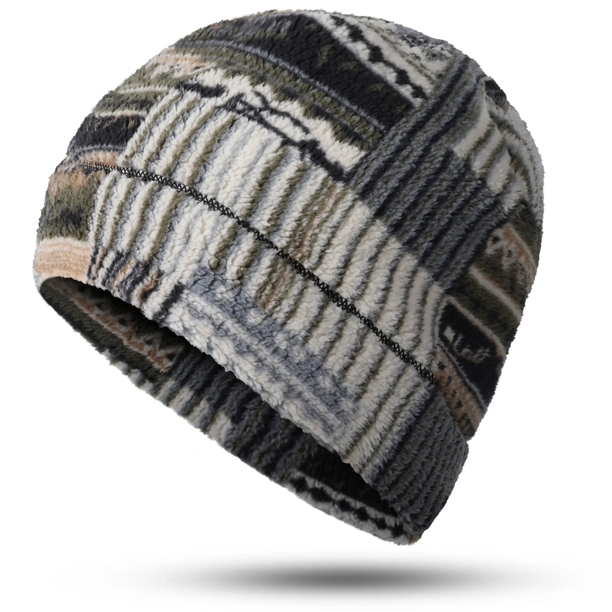 Cold Weather Running Caps Winter Thermal Plush Beanies Windproof Ski Soft Skull Cap Sports Cycling Hiking Camping Slouchy Hats - Colouronova