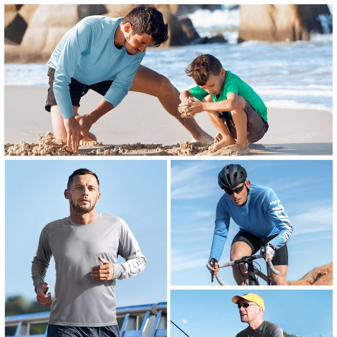 Sun-protective long-sleeved stretch garment Colouronova