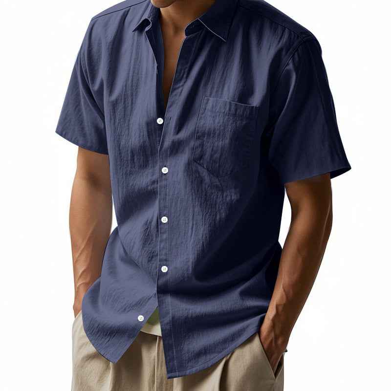 Linen short-sleeve shirt