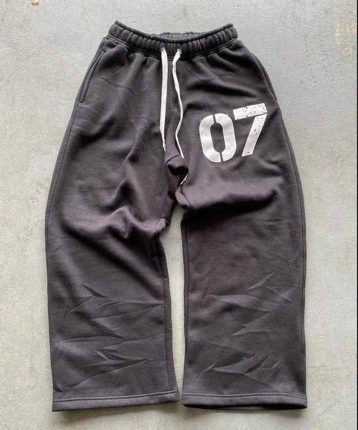 Letter Print Elastic Waist Sweatpants Colouronova