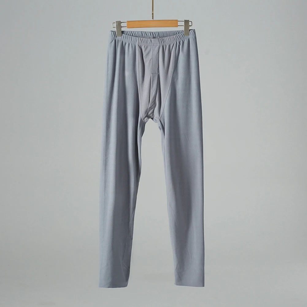 Mens Brushed Velvet Thick Quick Warming Warm Pants Leggings Multi Color Winter Warm Long John Underpants Elastic Bottom Pants - Colouronova