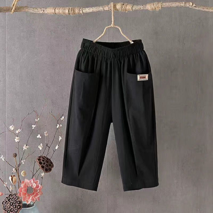 Women's cotton and linen capri pants Colouronova