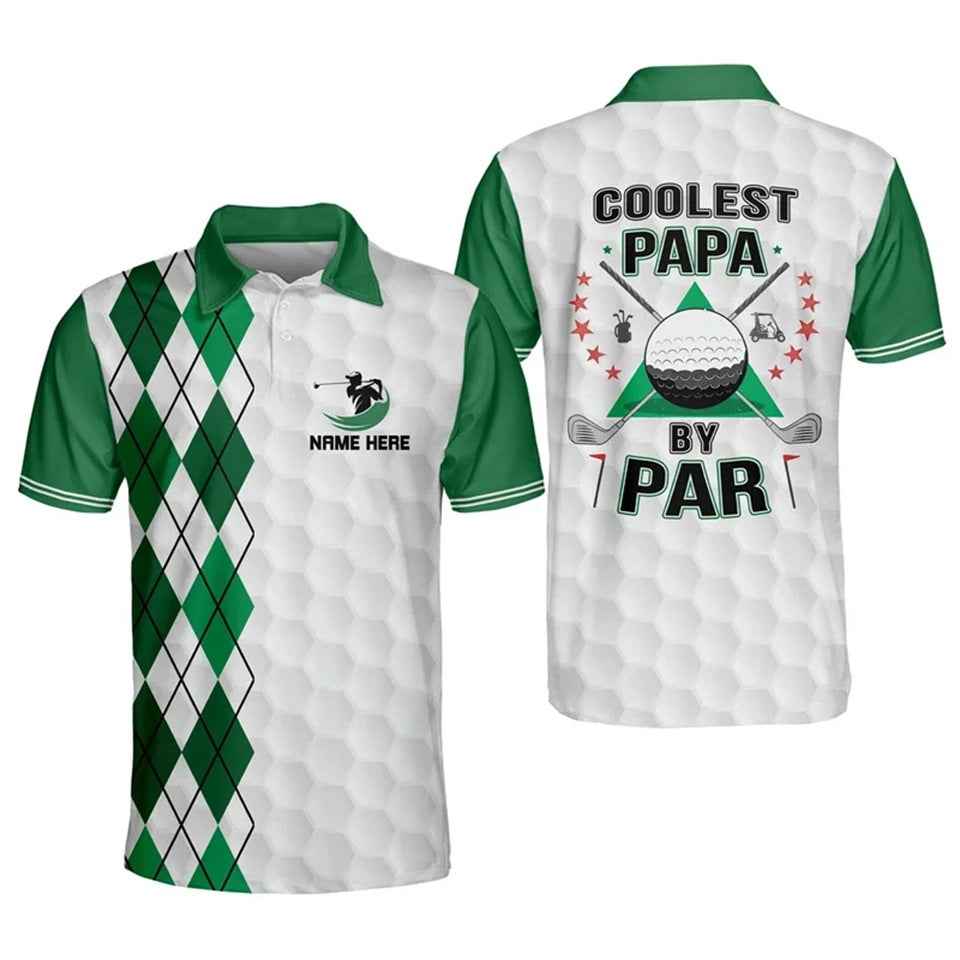 Personalized skull-patterned golf shirt