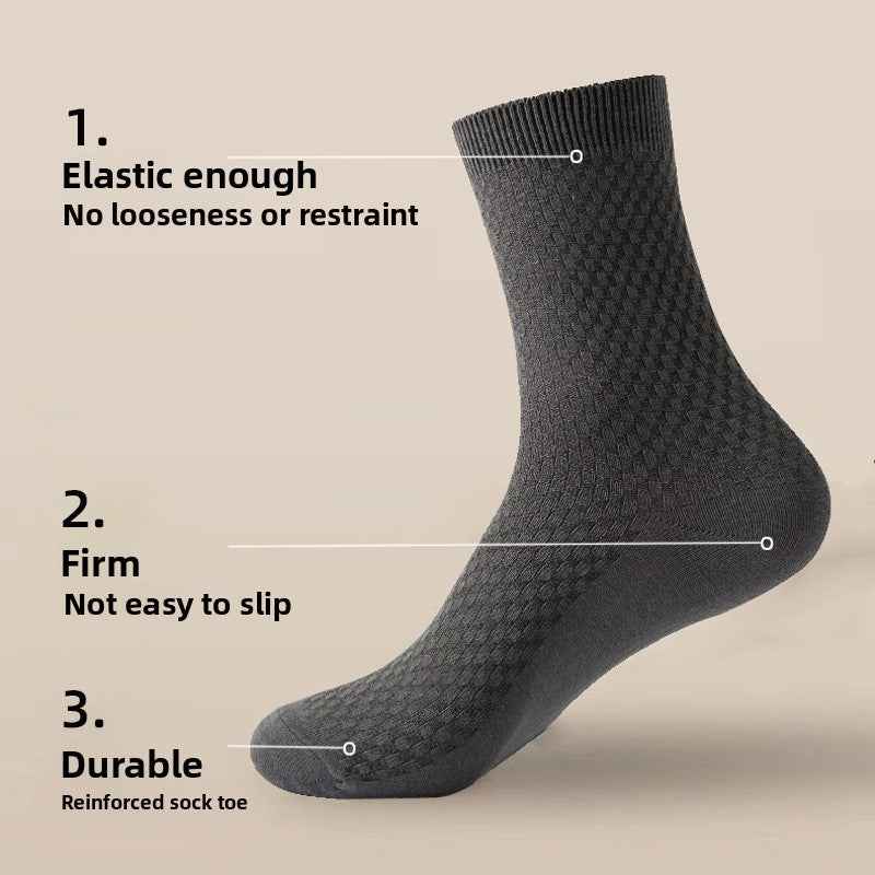 Bamboo fiber men's sweat-absorbing and breathable socks