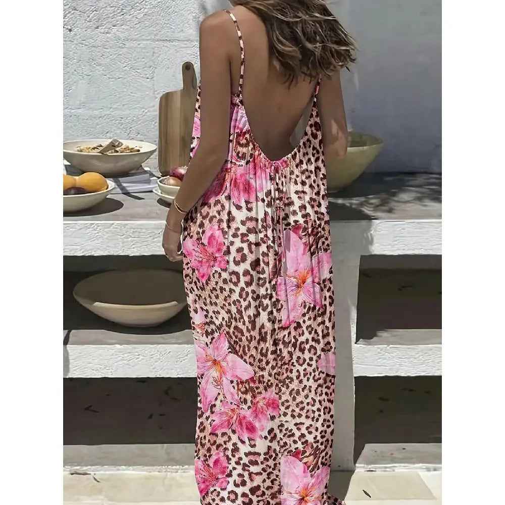 Womens Strappy Backless Maxi Dress