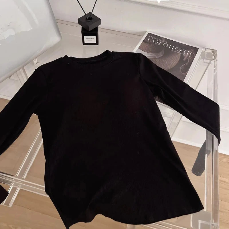 2025 Me ns T Shirts Plain Long Sleeve T Shirt Men Slim Fit Undershirt Armor Summer Casual Tee Tops Underwear T shirt White - Colouronova