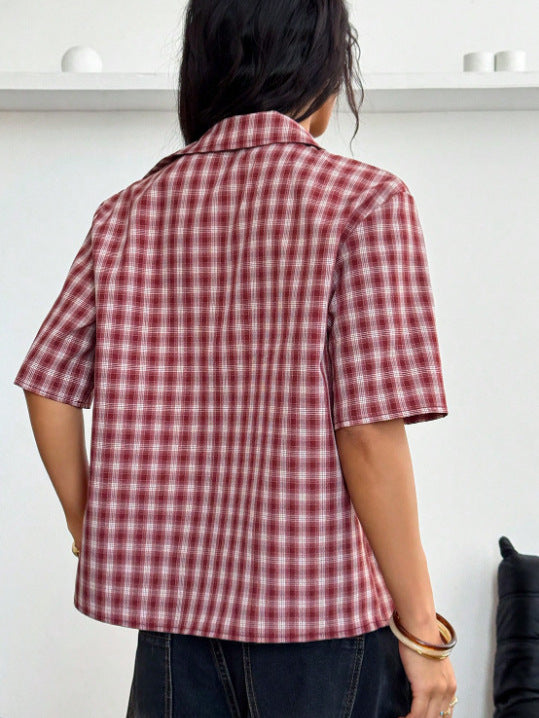 Casual Plaid Shirt for Women Colouronova