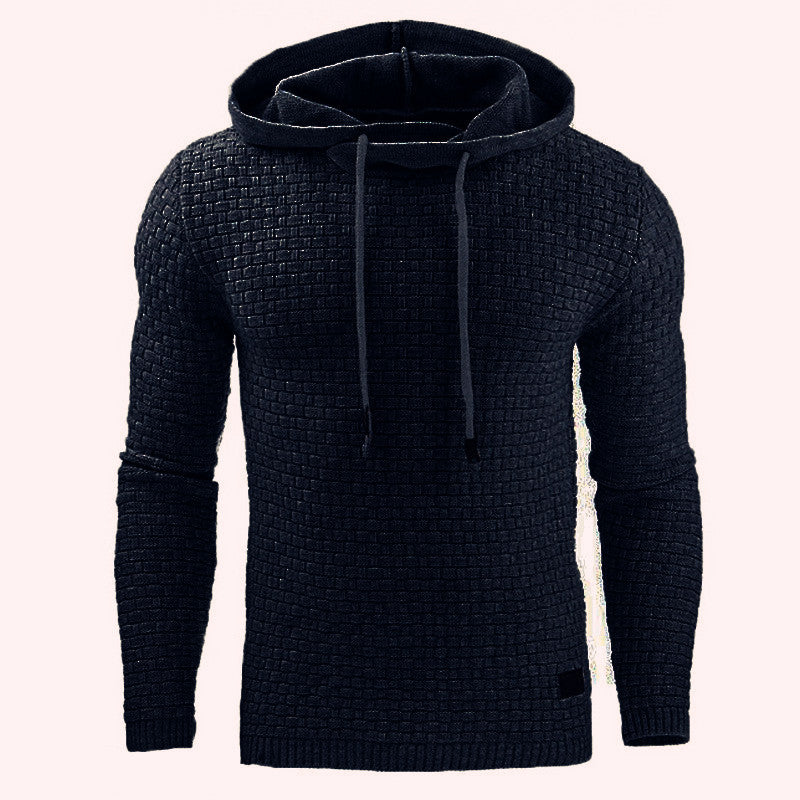 Men's jacquard long-sleeved hooded shirt Colouronova