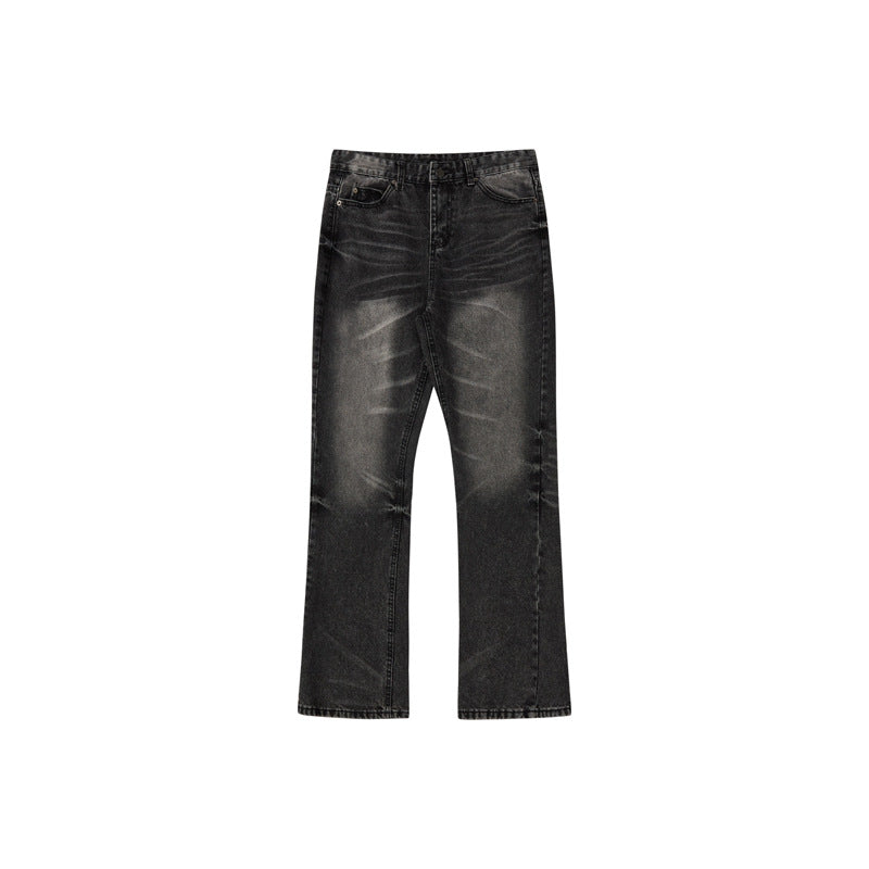 Retro washed black slightly flared jeans Colouronova