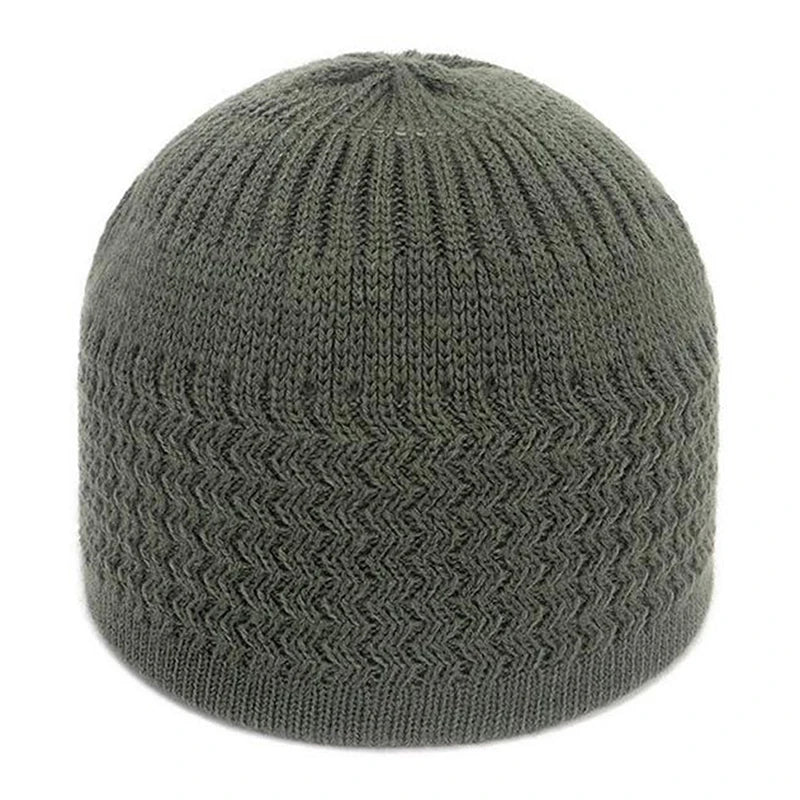 Casual Knitted Muslim Men Prayer Hats Winter Warm Beanies Cap Islamic Ramadan - Colouronova